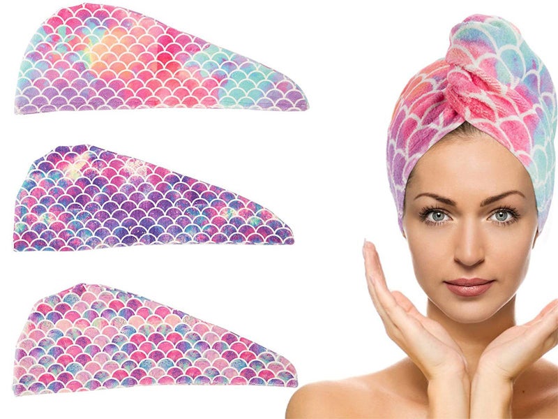 3Pcs Microfiber Hair Towel Hair Wrap Quick Drying Hair Turban Carousel 1