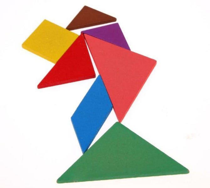Color Wooden Tangram Brain Teaser Puzzle Educational Developmental Kids Toy Carousel 2