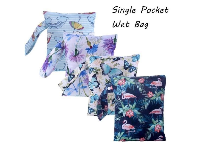 [simfamily]1PC Diaper Wet Bag PUL Diaper Bag 7.5"x10" Reusable Carousel 2