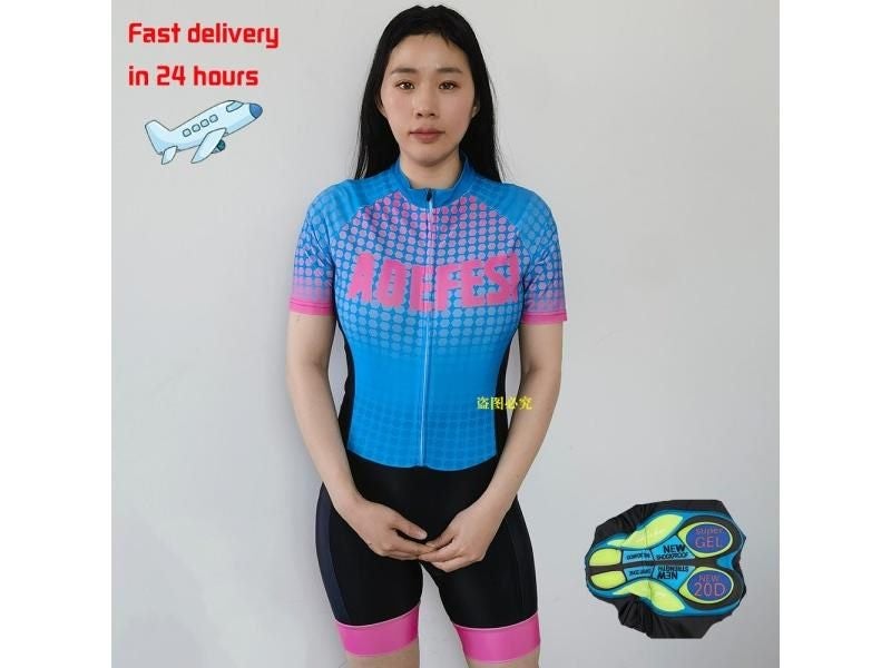 Women's Triathlon Cycling Jersey Sets Maillot Ropa Bicycle Clothing Carousel 1