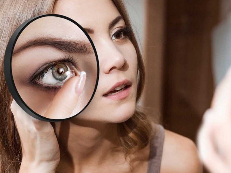 2 X Set of 2Pcs 10X and 20X Magnifying Makeup Mirror with Eyebrow Tweezers Carousel 2