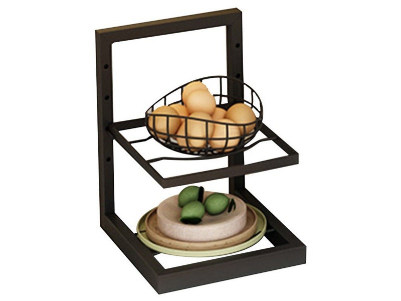 2-Tier Kitchen Frying Pan Organizer Holder Pot Storage Rack Cookware Shelf Carousel 1