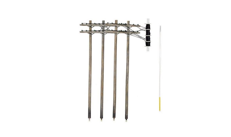 Woodland Scenics N Pre-Wired Poles-Double Crossbar Carousel 1
