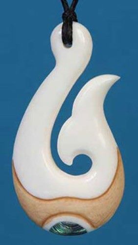 Bone Fish Hook Pendant - Kiwiana Carousel 1