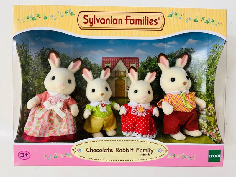 Sylvanian Families Chocolate Rabbit Family Carousel 1