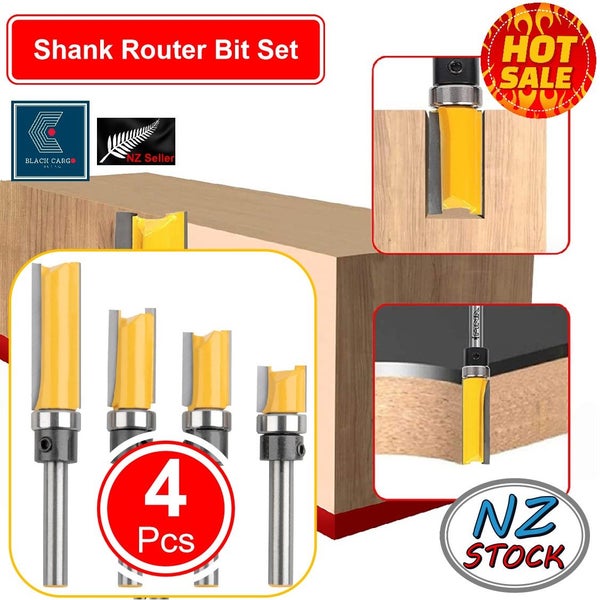 4Pcs Plus Pattern Flush Trim Router Bit Set *Local STOCK NOW* Carousel 1