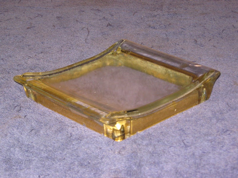 1920s - 30s ? Old Glass Ashtray Red No 129722 - Old Advertising Has gone Carousel 2