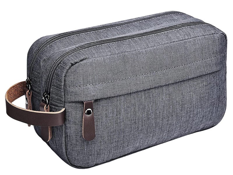 Travel Toiletry Wash Bag Shaving Bag Cosmetic Bags Makeup Bag Grey Carousel 1