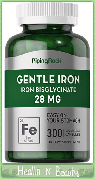 IRON BISGLYCINATE GENTLE ON TUMMY 28 MG 300 CAPS - E0626 Carousel 1