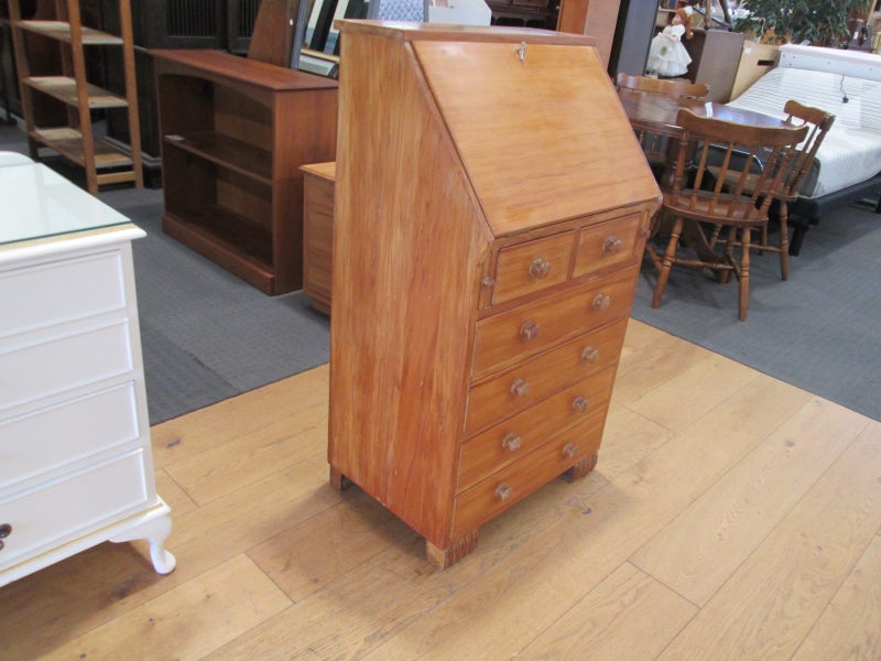 Solid Rimu Dropfront Desk Carousel 1