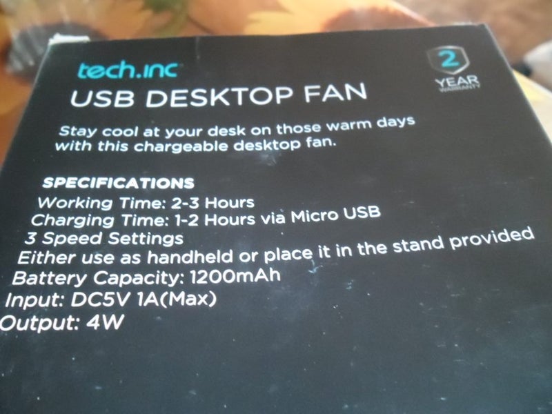 USB Desktop Fan - White Carousel 2