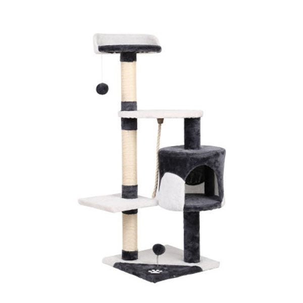 112Cm Cat Tree Scratching Post Tower Carousel 1