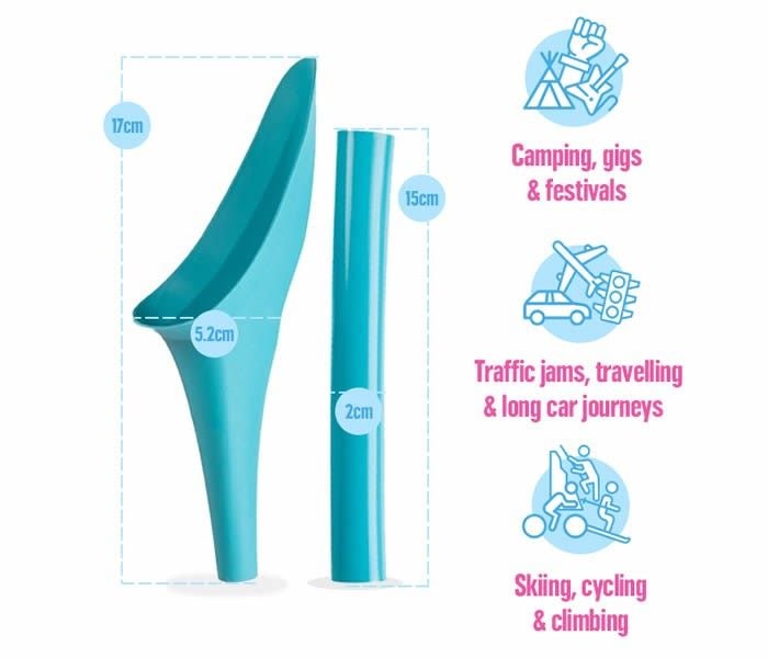 SHEWEE FLEXI - All Gender Group Urination Device - Desert Sand - Pocket Toilet Carousel 2