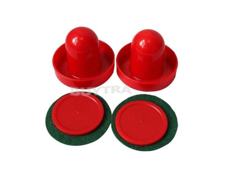 1pair 50mm Home Air Pucks Mini Air Hockey Table Handles 60mm Felt Pushers Carousel 1