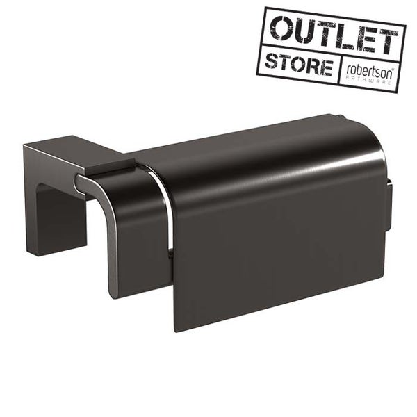 DELETED LINE - ELETECH TOILET ROLL HOLDER WITH LID GUN METAL Carousel 1