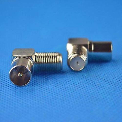 Connector adapter F type - TV Plug male X 2 90deg RC7 Carousel 1