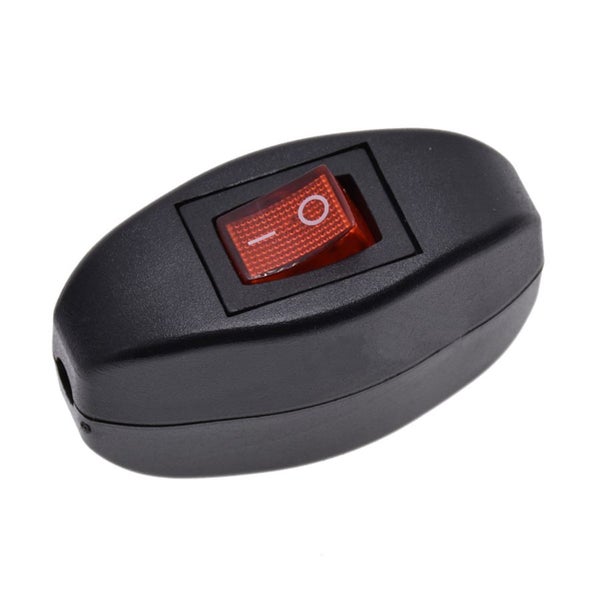 Switch Inline Toggle ON/OFF 230V 10A Illuminated BLACK LF8 Carousel 1