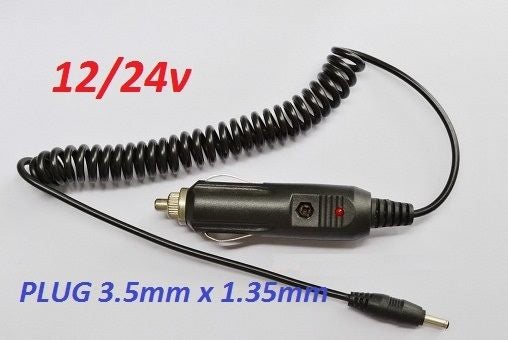 Charger Lead 12V-24V cigarette to 3.5 mm x 1.35 mm OB4 Carousel 1