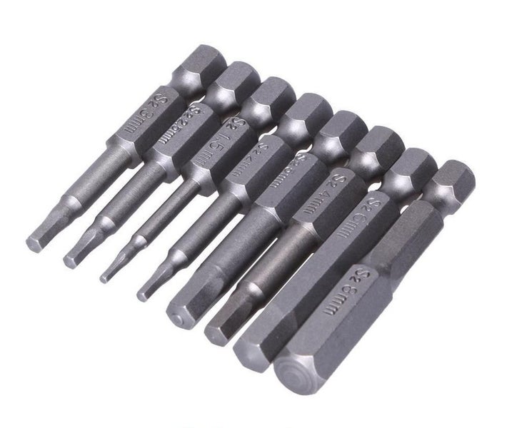 Screwdriver Bit Set HEX Head X 50 mm H1.5 to H8 1/4 hex shank GD5 Carousel 1