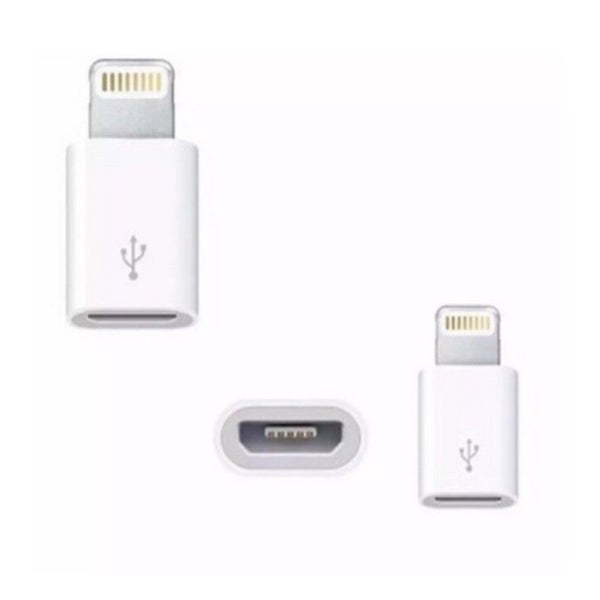 Micro USB to Lightning Adaptor Converter White LE6 Carousel 2