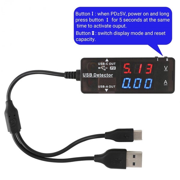USB Power Current Voltage Tester TYPE-C Red/Blue GB2 Carousel 2