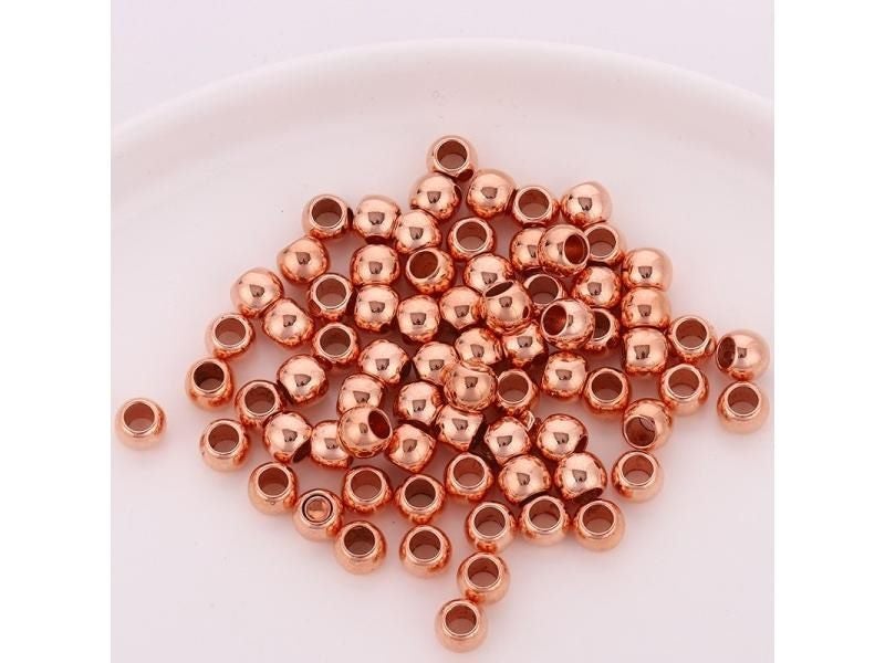 50pcs/bag Hair Braid Beads 8mm Gold Silver Glossy Dreadlocks Hair Ring Braid Carousel 1