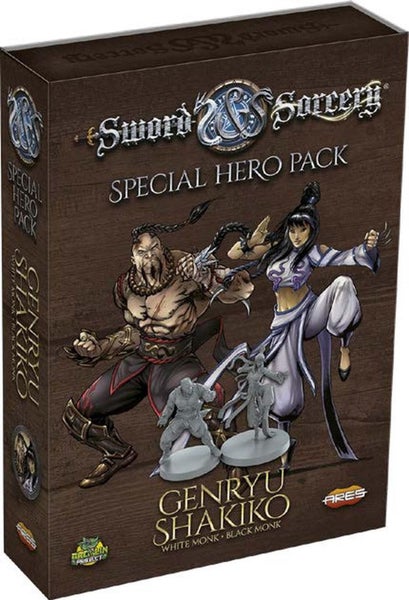 Sword & Sorcery - White/Black Monk (Genryu/Shakiko) Hero Pack by - Carousel 1