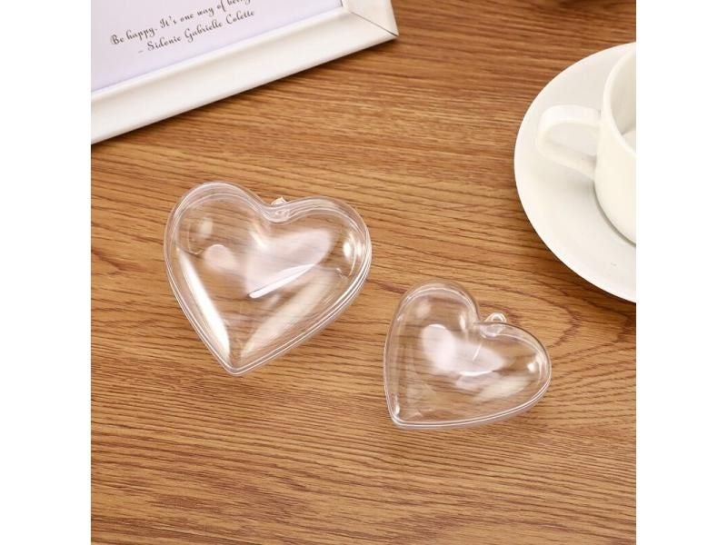 1PCS Clear 3D Heart Shape Bath Bomb Mold For DIY Christmas Xmas Trees Carousel 1