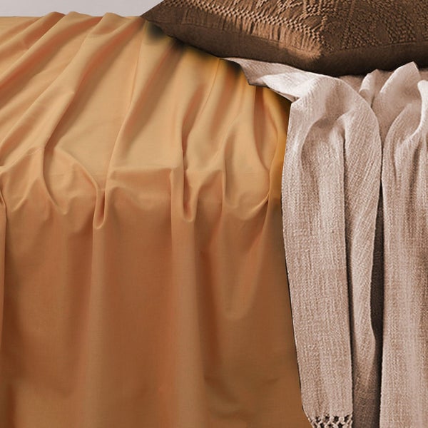 Royal Cotton Flat & Fitted Sheet Set - Latte Carousel 2