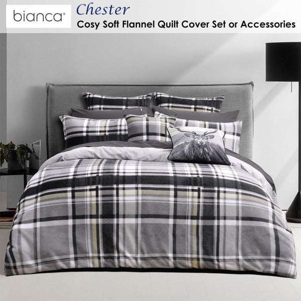 Bianca Chester Soft Flannel Quilt Cover Set Carousel 2