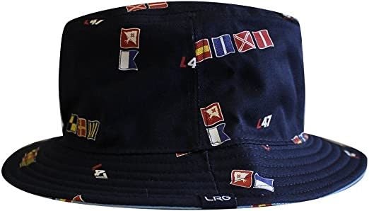 Lrg Americana Mens Reversible Bucket Hat Nautical Blue Carousel 1