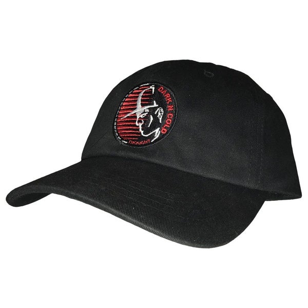 Darkncold Capman Adjustable Dad Hat Black Red Carousel 1