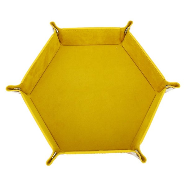 Dungeons and Dragons(DND) Mustard yellow hexagonal folding hexagon dice tray Carousel 1