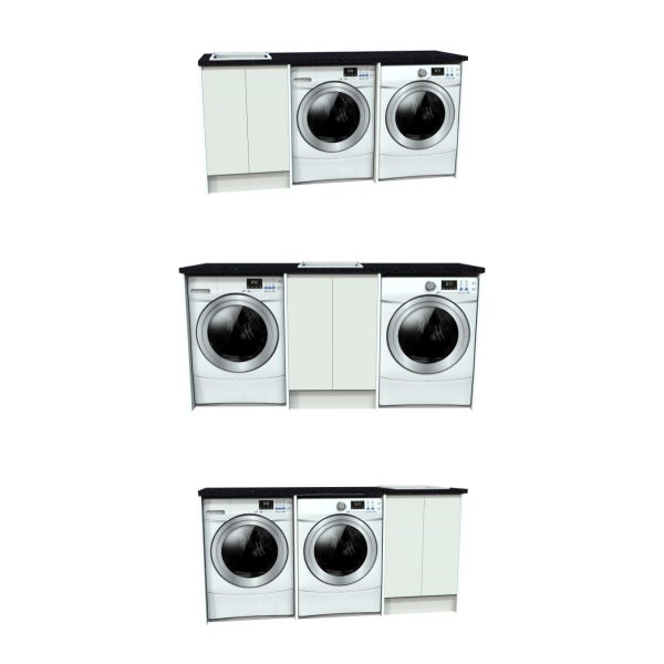 Laundry Cabinet with Benchtop 1800mm Carousel 1