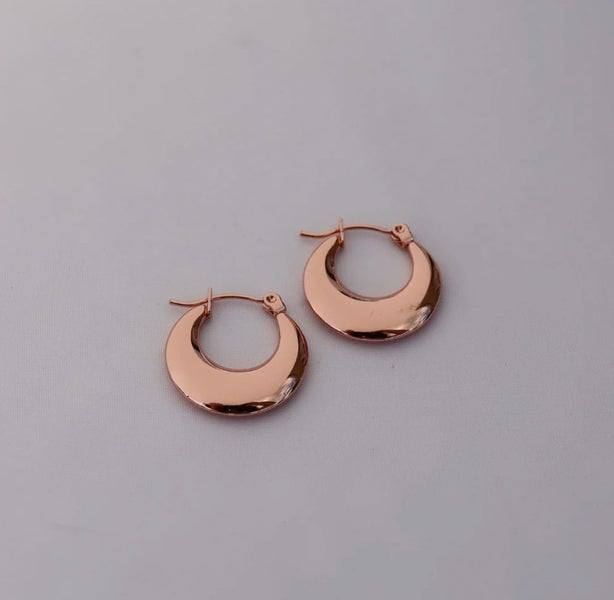 FV Hoops Rose Gold Hollow Hoops Earrings 20 mm - HOPLHR-E20 Carousel 2