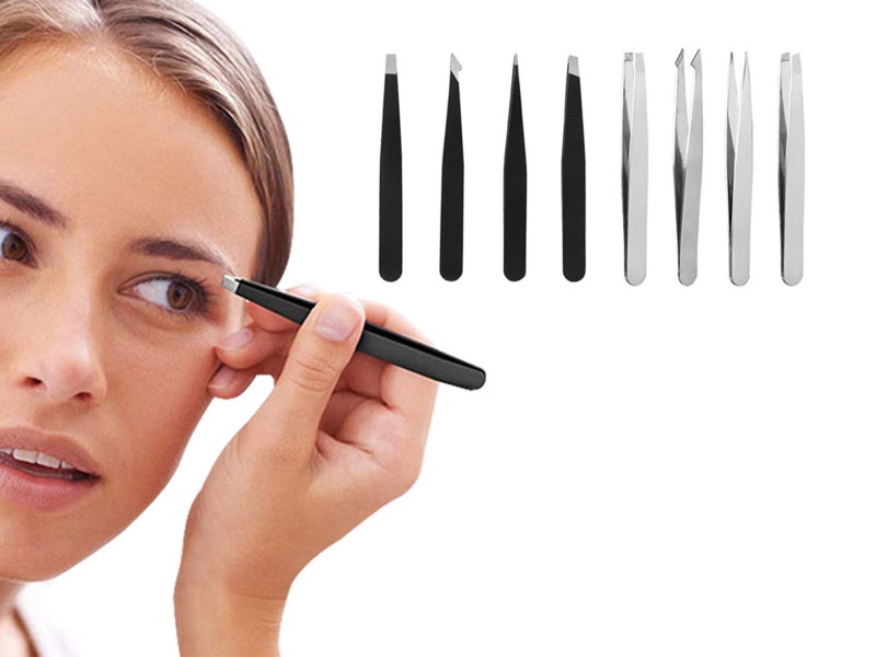 4 Pieces Makeup Eyebrow Tweezers Set Carousel 1