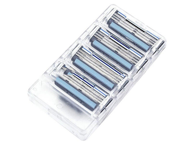 Non Brand 8Pcs 3 Layer Razor Blades Refills Compatible for Gillette March 3 Carousel 6