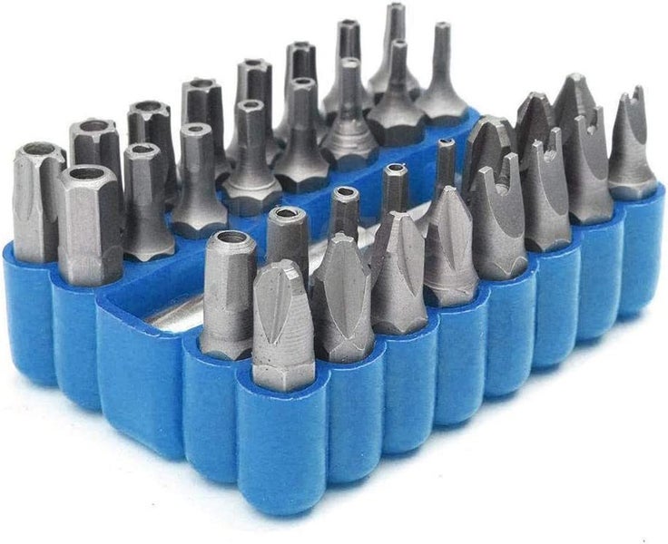 33PCS Security Tamper Proof Star Torx Philips Hex Spanner Screwdriver Bits Set Carousel 1