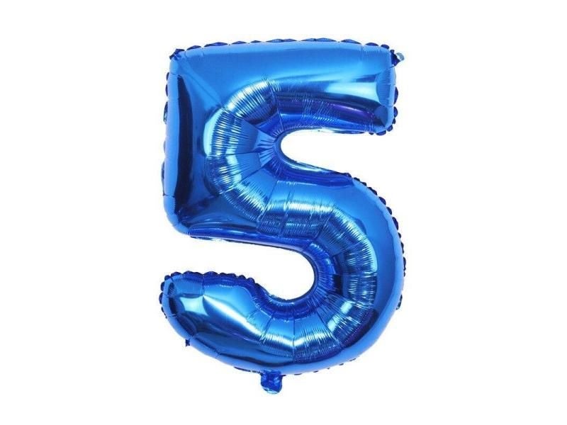 32 Inch Blue Number Foil Balloon Digital 0 To 9 Helium Balloons Birthday Party Carousel 1