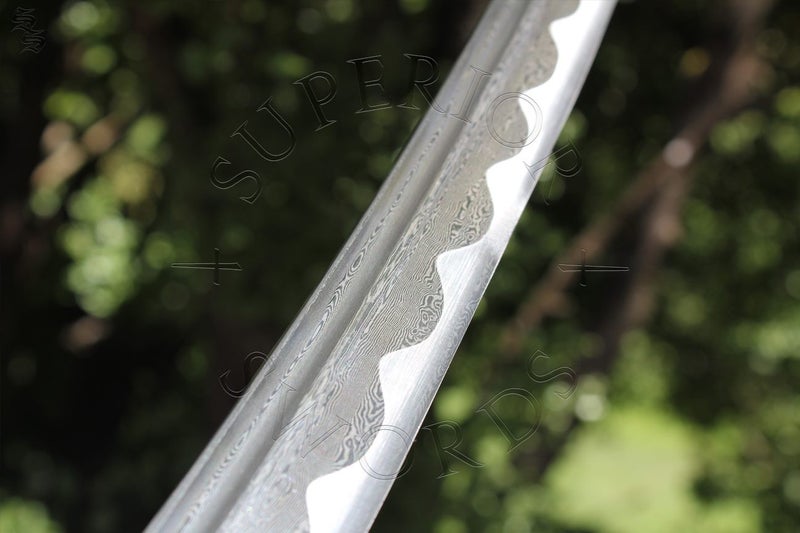 Samurai Sword - Kiku II - Damascus Katana Carousel 9