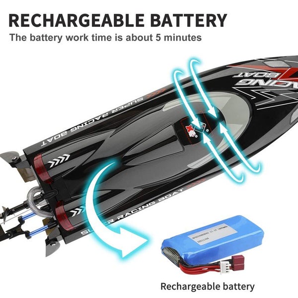 60km/h 2.4GHz Remote Control Boat Toy Gift for Kids Adults Boys Remote Control Carousel 9