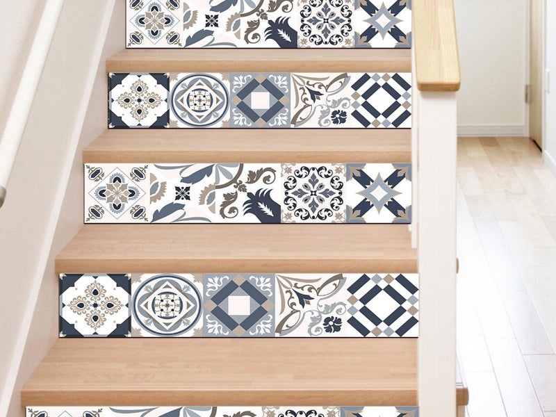 20Pcs PVC 10x10cm Peel and Stick Floor Tiles Frosted Floor Sticker Style 3 Carousel 3