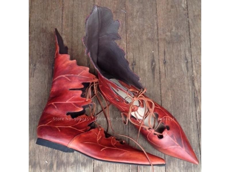 Women Men Gothic Medieval Retro Boots For Cosplay Costumes Carousel 1