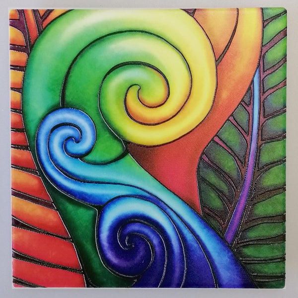 Bright Koru 3D Print Tile Hanging63613786733058110