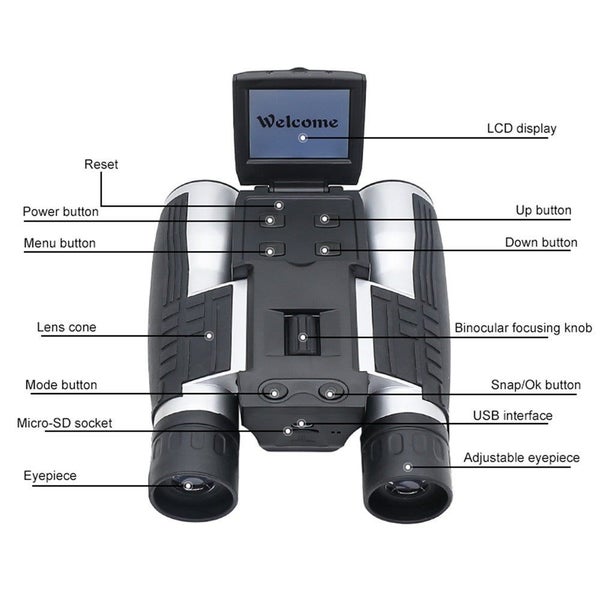 Hod Health And Home 12X32 Digital Telescope 2.0 Inch Lcd Screen Binocular Hd Cam Carousel 3