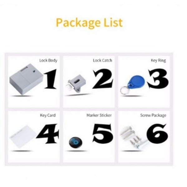 Smart Induction Cabinet Lock Invisible Rubber Shoe Bathroom Closet Single Door W Carousel 4