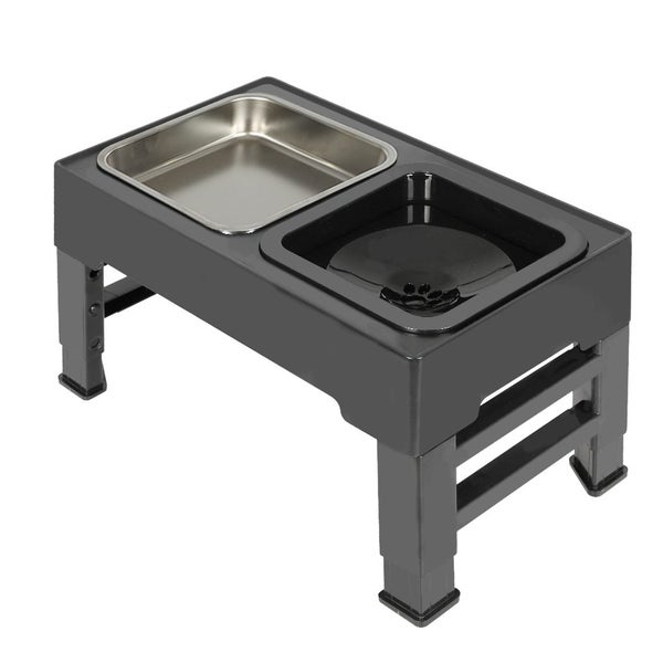 Pawz Elevated Pet Feeder 4 Height Adjustable Dog Stainless Steel Non-Slip Bowl Carousel 1