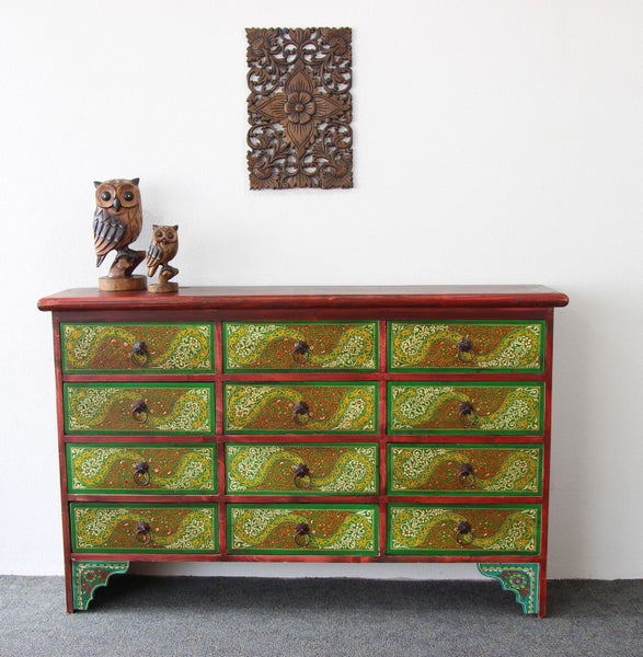 Quetta Hand Painted 12 Drawer Sideboard B Carousel 1