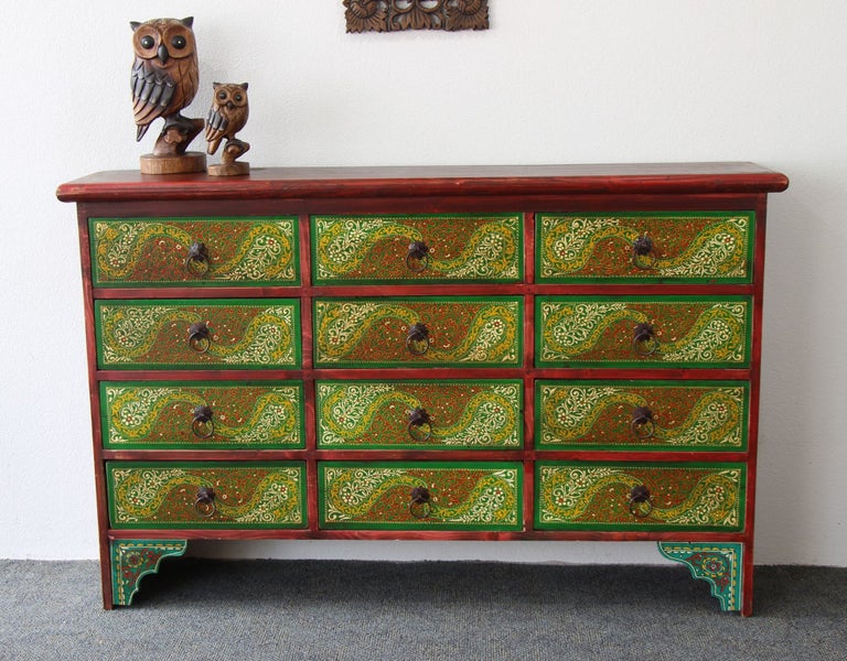 Quetta Hand Painted 12 Drawer Sideboard B Carousel 2