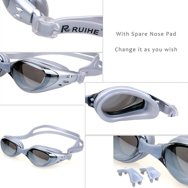 Professional Swimming Anti Fog Uv Plating Men Women Waterproof Silicone Glasses Carousel 3